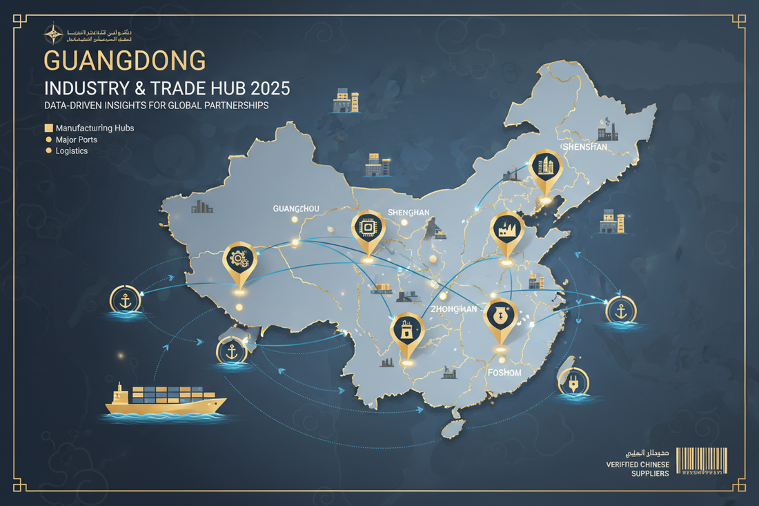 خارطة غوانغدونغ الصناعية 2025: دليلك لاختيار أفضل المدن للتصدير والاستيراد من الصين